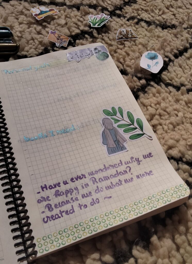 personal goals page
