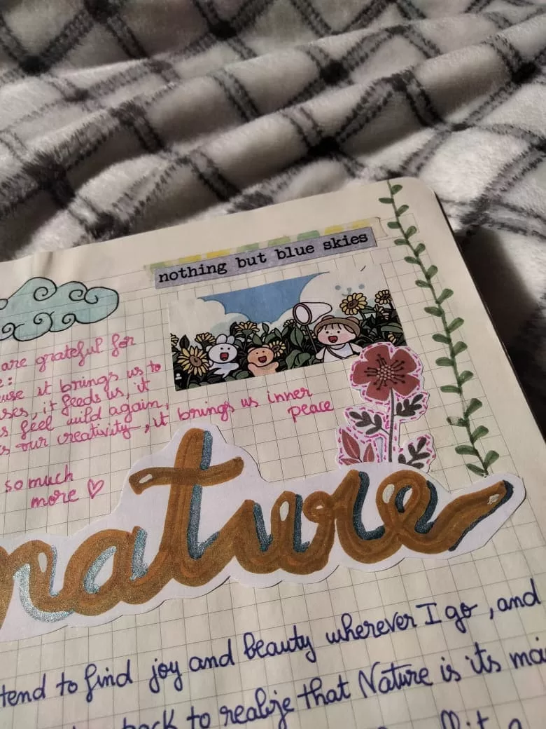 an artistic journal page