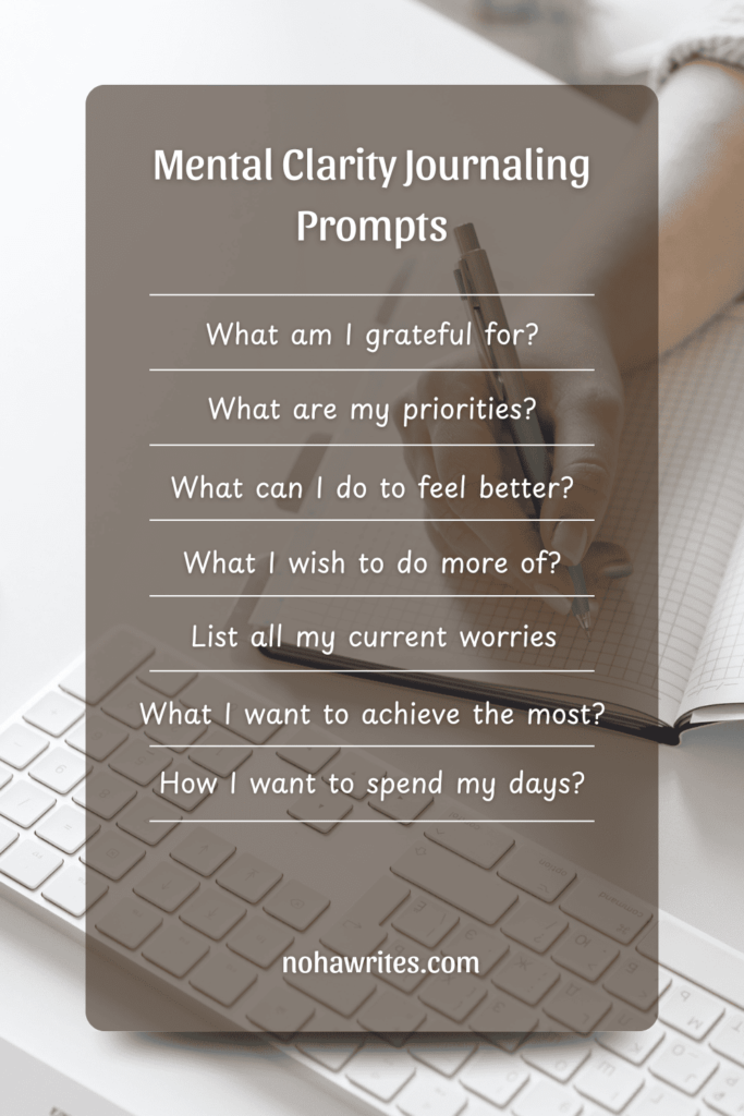 journaling prompts for mental clarity